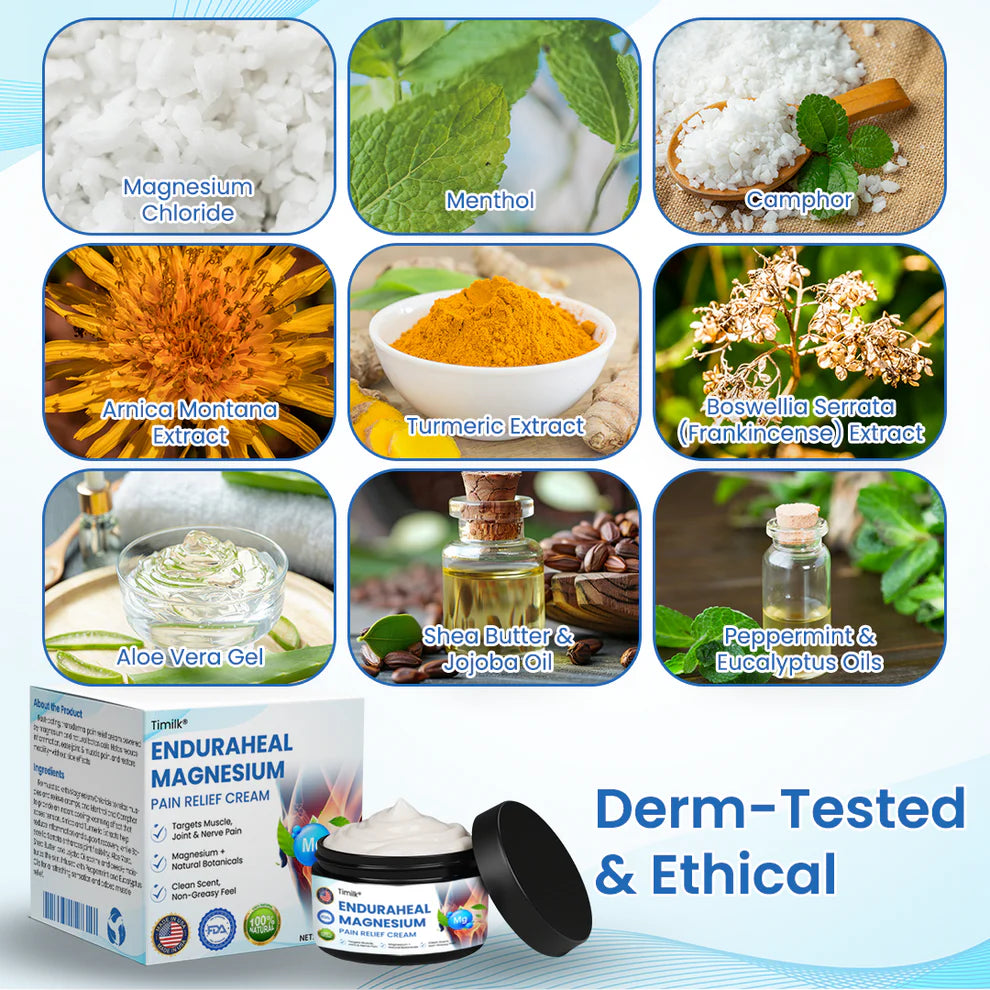 🌿EnduraHeal – Crema Analgésica de Magnesio 💪✨
