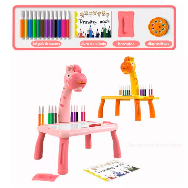 🦒✨ Jirafa Proyector de Dibujos – ¡Dibuja, colorea y aprende jugando! 🎨👧👦
