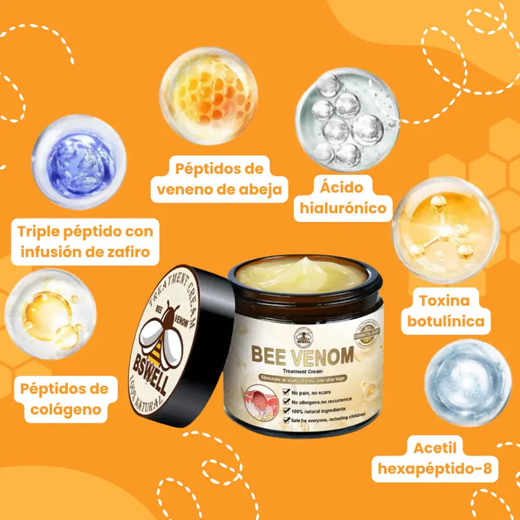 🐝✨Crema Reafirmante con Veneno de Abeja – ¡Despídete de la piel flácida!✨🐝