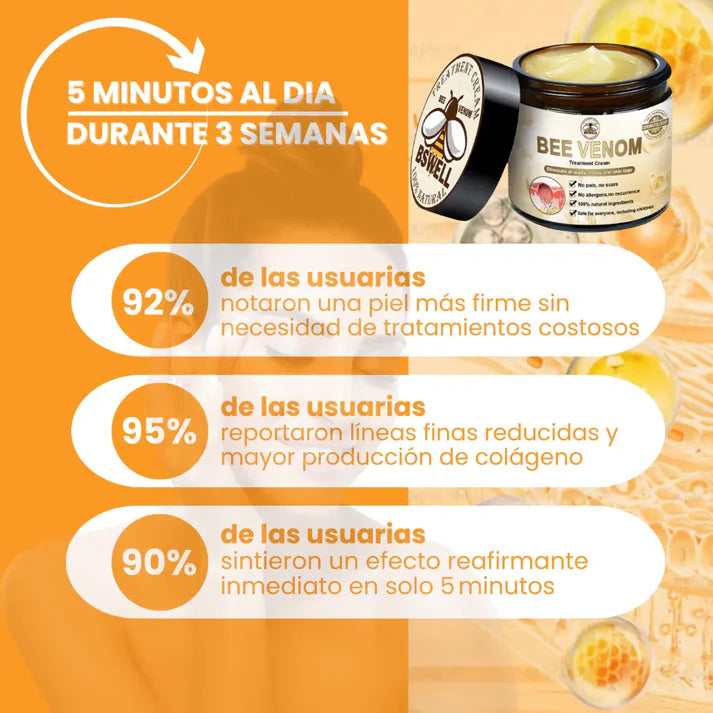 🐝✨Crema Reafirmante con Veneno de Abeja – ¡Despídete de la piel flácida!✨🐝