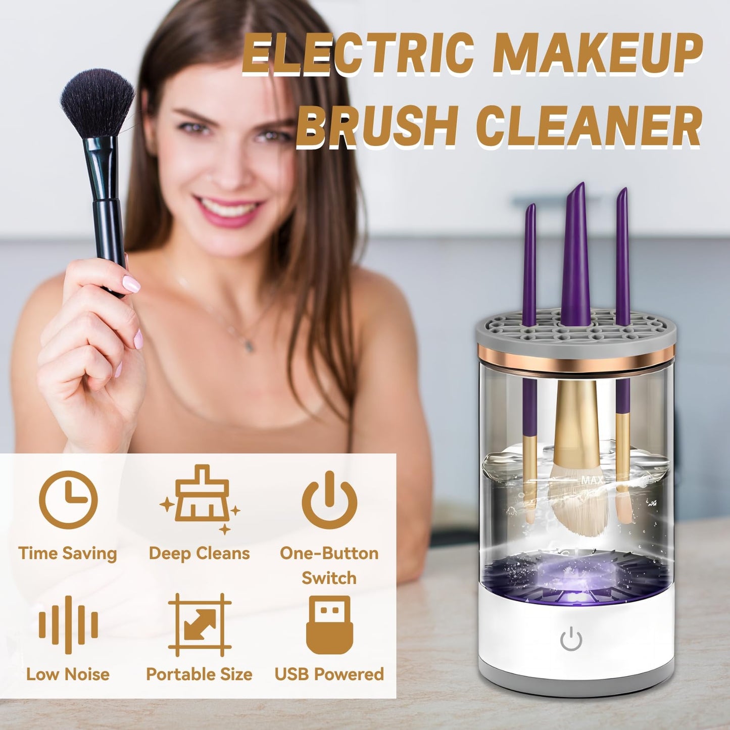 ⚡ Limpiador de Brochas Eléctrico 🧖♀️