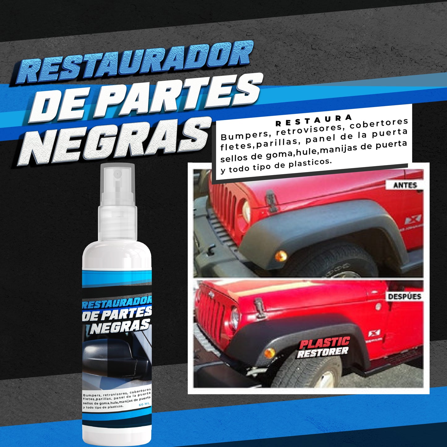 2x1 RENOVADOR DE PARTES NEGRAS+ENVIO GRATIS