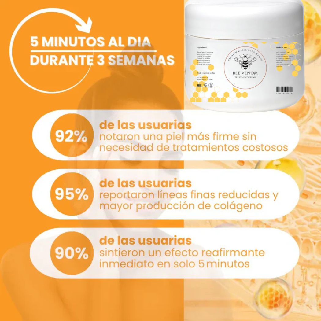 🐝✨Crema Reafirmante con Veneno de Abeja – ¡Despídete de la piel flácida!✨🐝